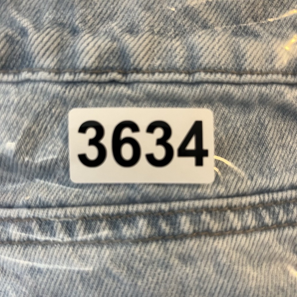 Labelrail X Olivia Alice Jeans Size 8 (26x26) Light Wash Raw Hem Denim - Picture 9 of 9